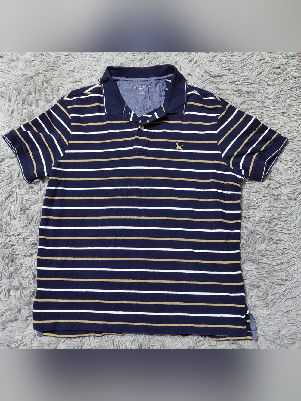 Eddie Bauer Striped Polo Men's Size Large